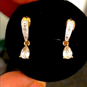 Dainty CZ Drop Earrings